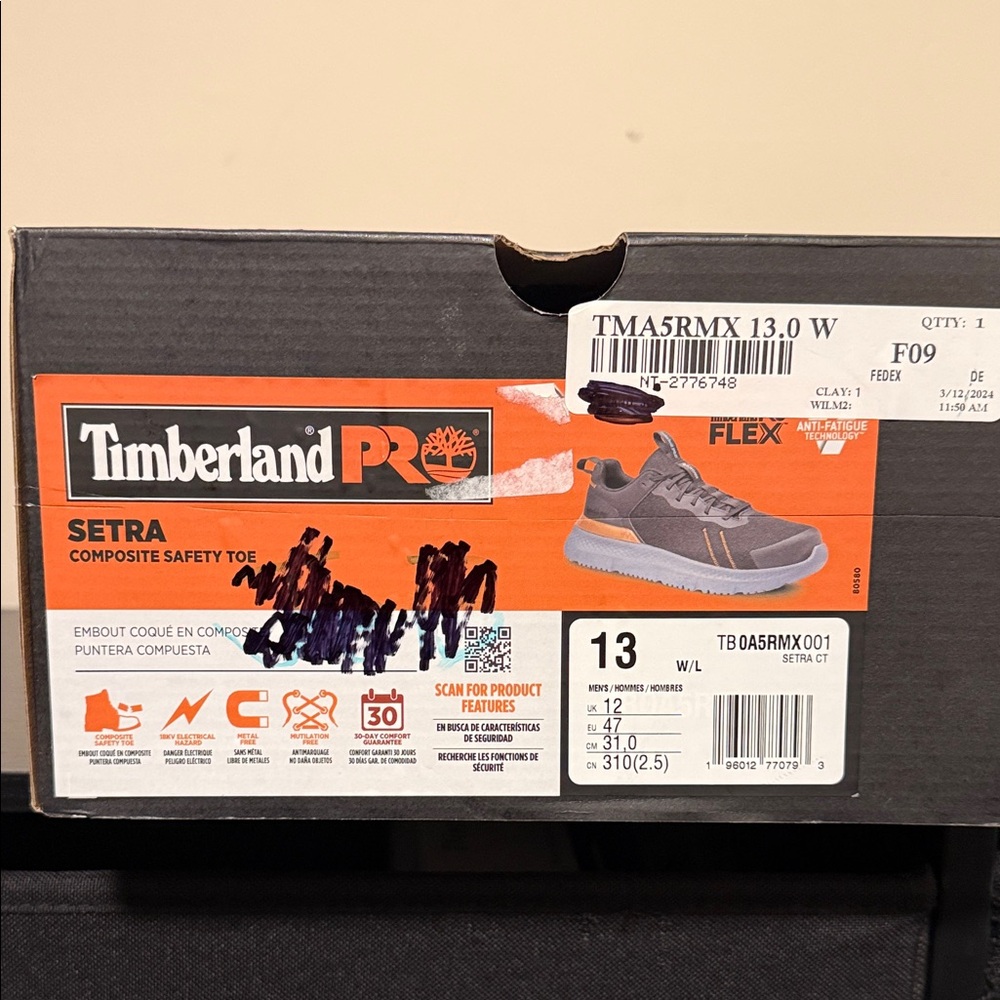 Timberland PRO Setra Composite Safety Toe Sneakers - Gray and White